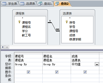 国开《数据库基础与应用》第八章 实验二：查询对象的建立与使用